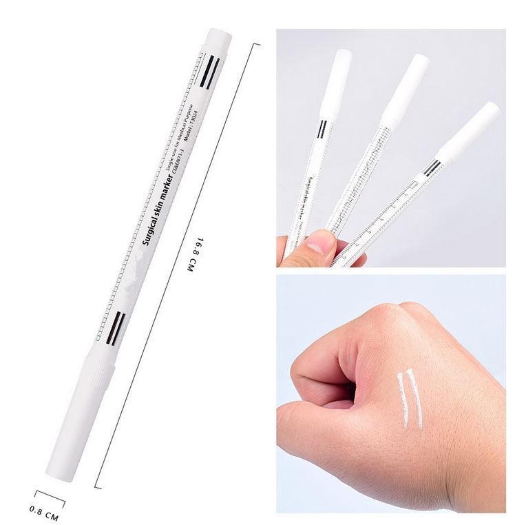 Tattoo Surgical Pen Marker,White Surgical Eyebrow Tattoo Skin