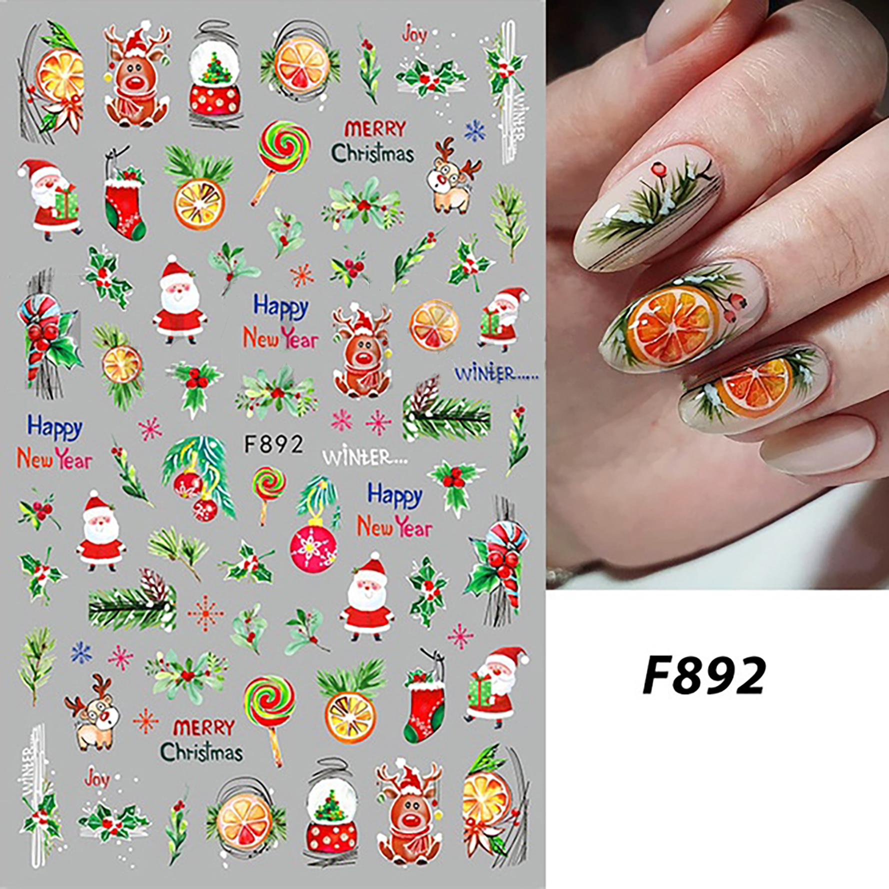 Spring 3D Nail Stickers Leaf Flowers Line Patterns Nail Decals Manicure DIY  | eBay