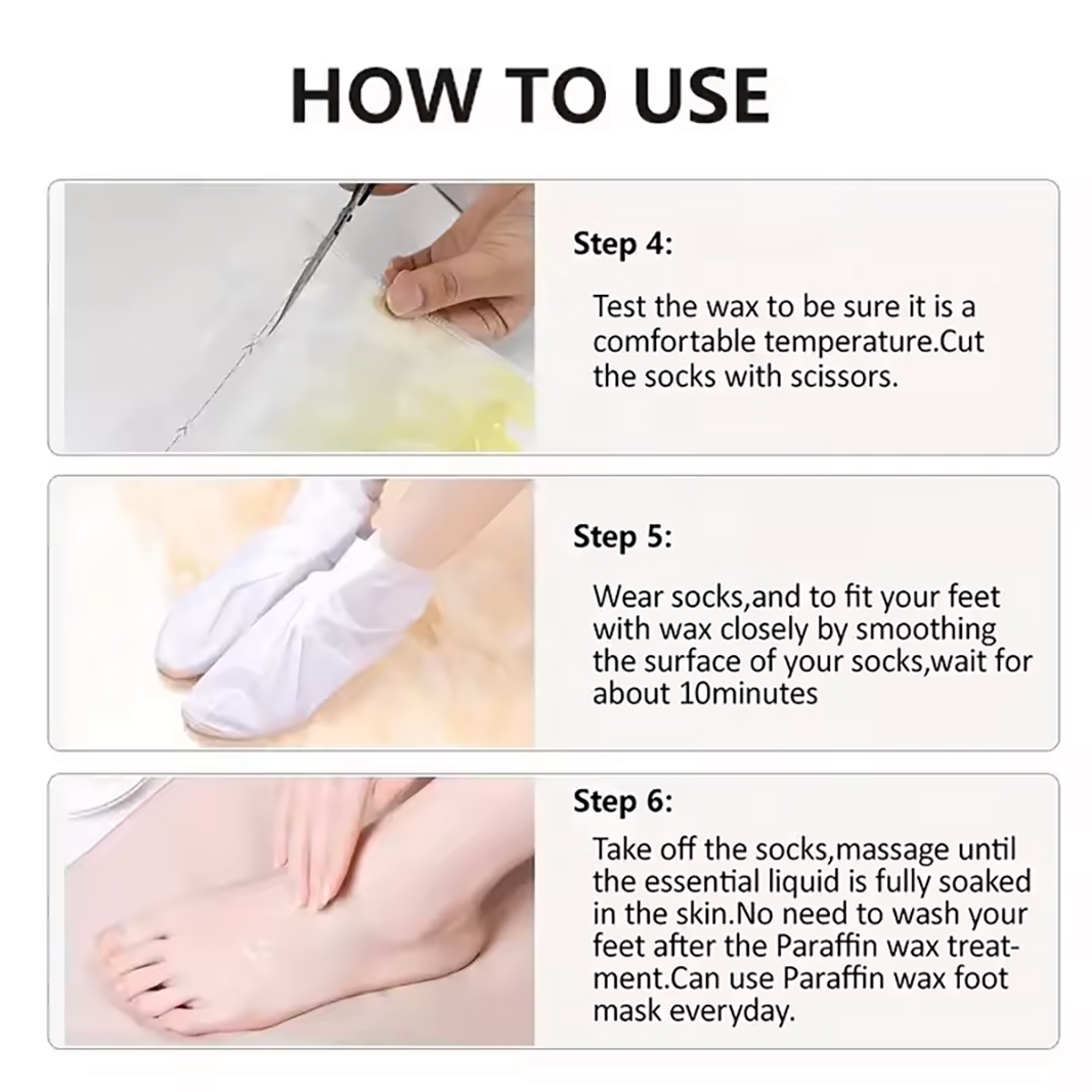 Paraffin Wax Foot/Feet Mask Skin Moisture Hydrating PFSYellow KHDA