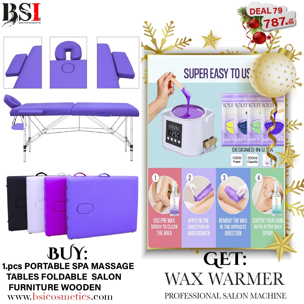 Deal 79: Buy Portable Salon Massage Bed & Get FREE Wax Machine + 4 Wax Bean Packs