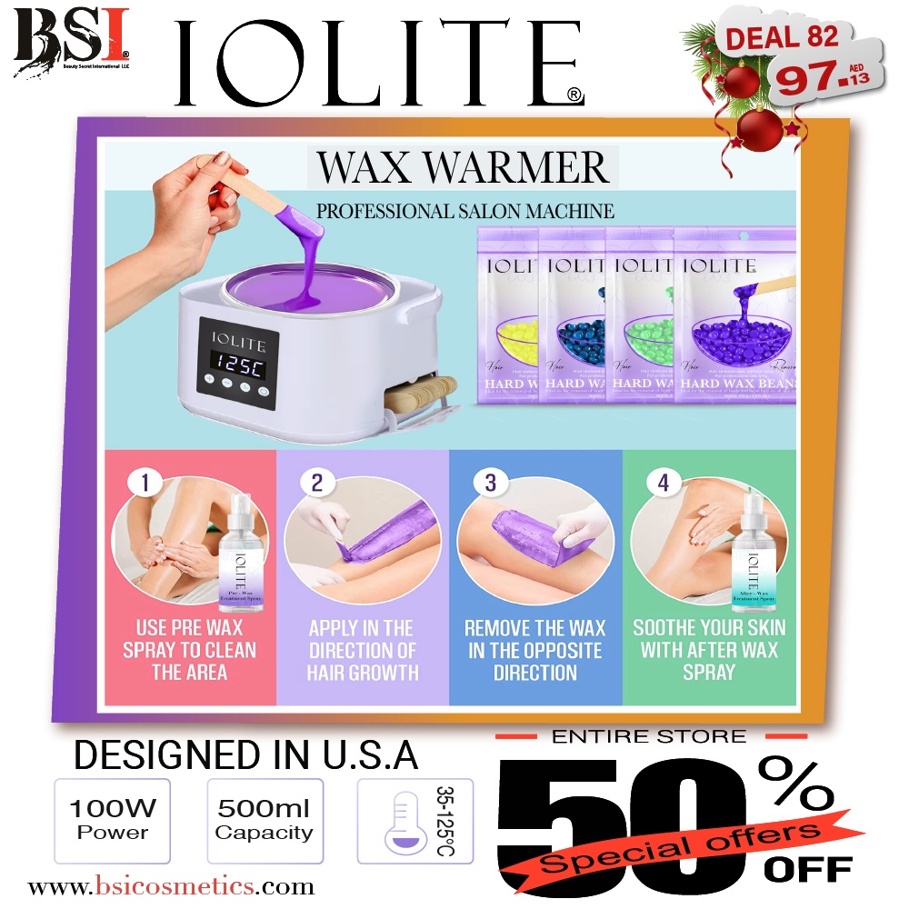 Deal 82: 50% OFF Iolite Wax Machine for Hair Removal + FREE 4 Wax Bean Packs