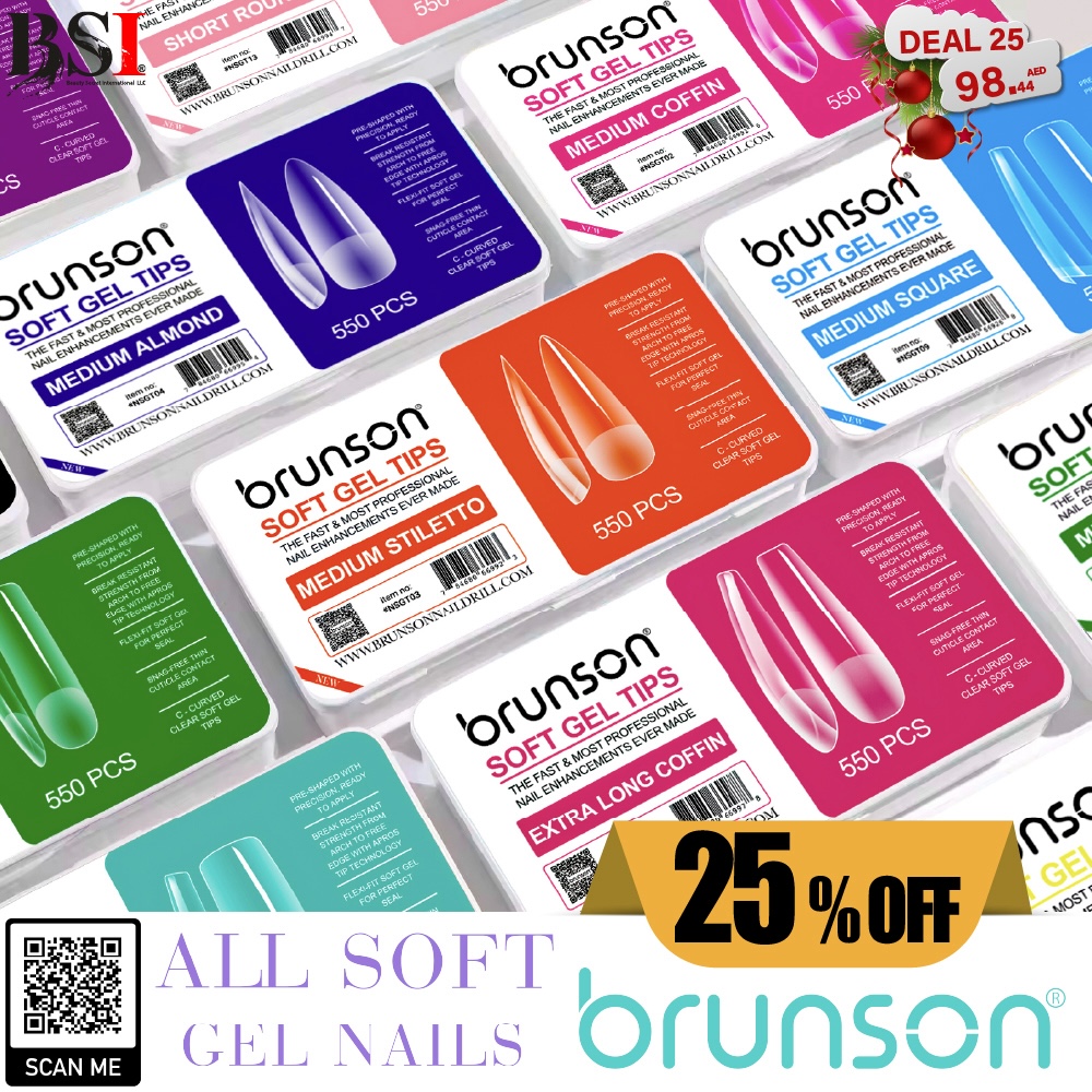 Deal 25: 25% OFF Brunson Soft Gel Nail Tips – Durable, Flexible & Easy to Apply