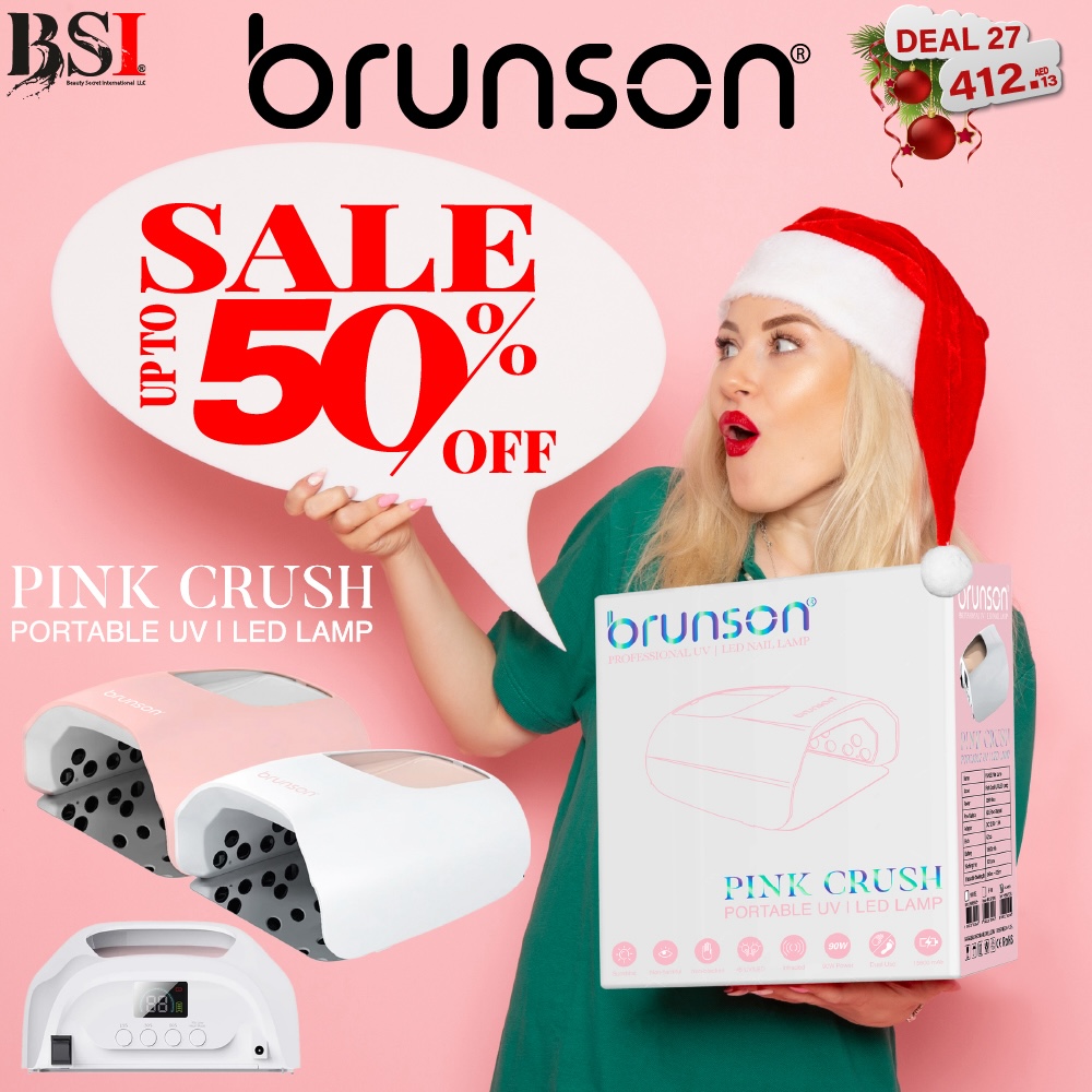 Deal 27 - Get 50% off on Brunson Pink Crush Portable Nail Curing UV/LED Lamp