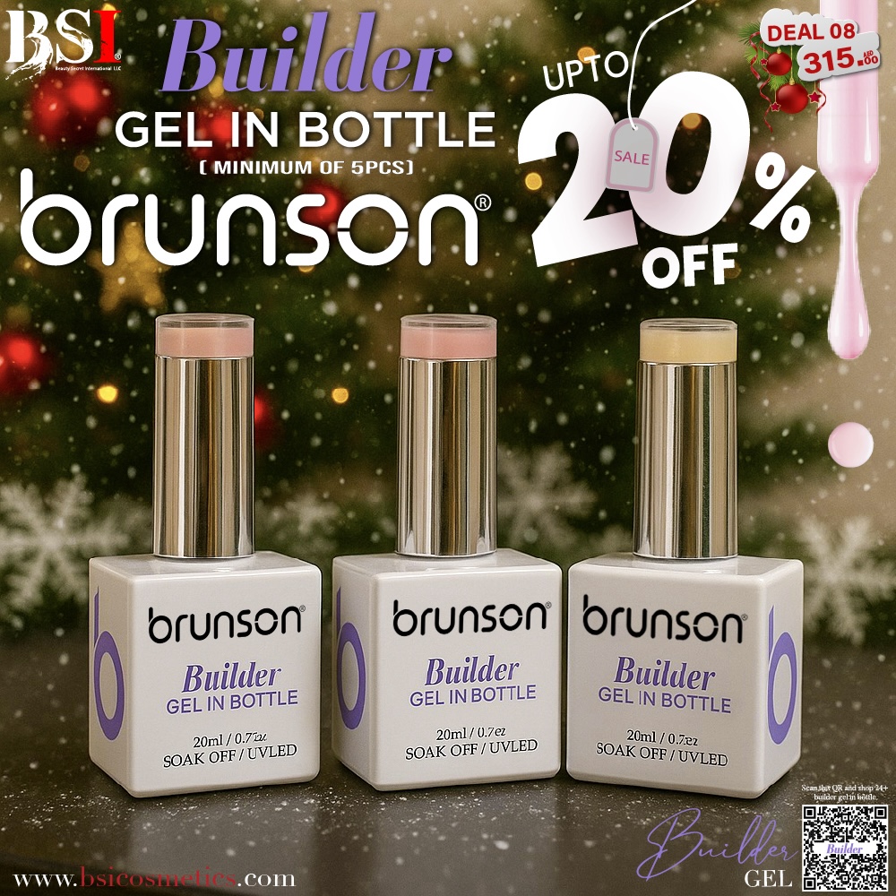 Deal 08: 20% OFF Brunson Builder Gel in a Bottle – Min 5 Pcs