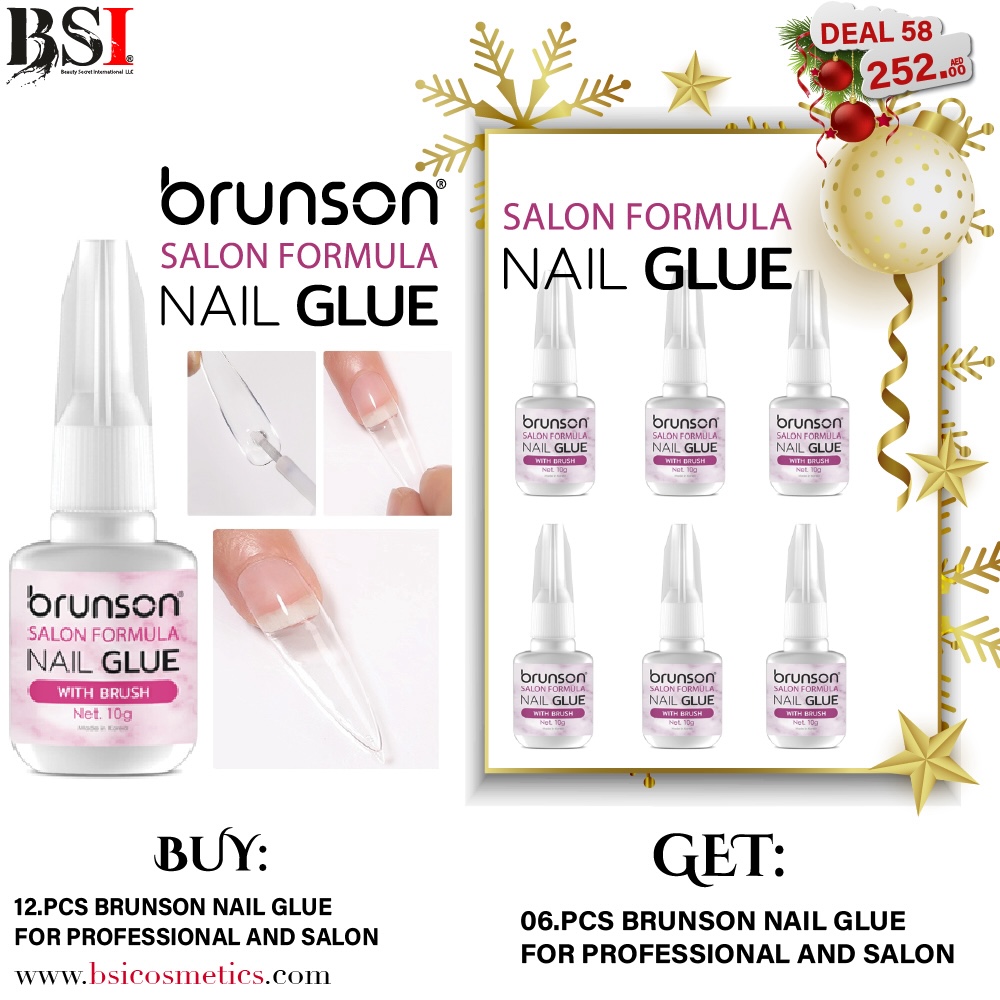 Deal 58: Buy 12pcs Brunson Nail Glue & Get 6pcs Free – Strong & Long-Lasting