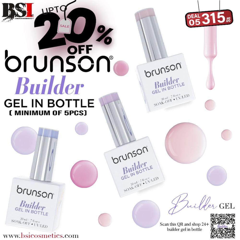 Deal 05: 20% OFF Brunson Builder Gel in a Bottle – Min 5 Pcs