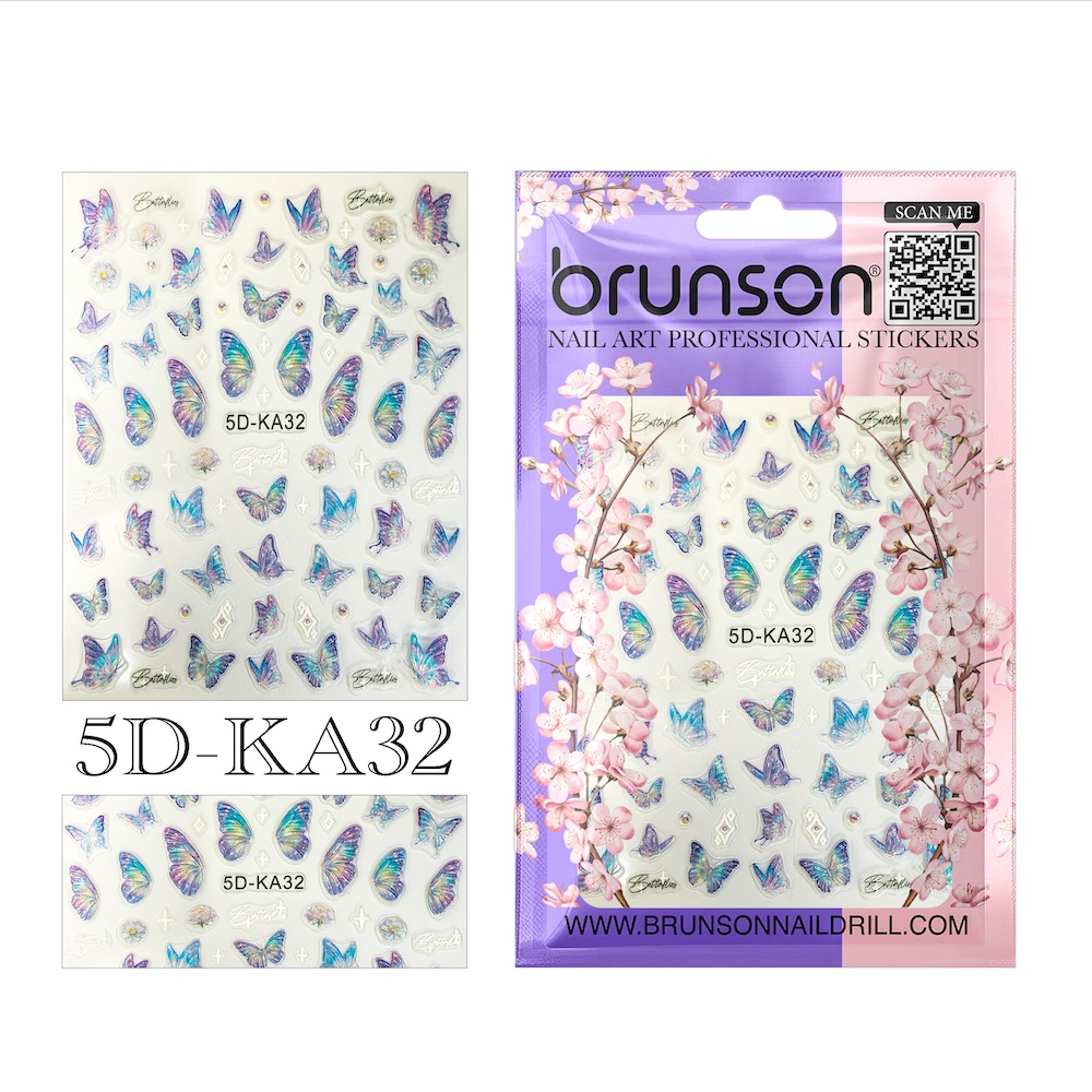 Butterfly nail stickers