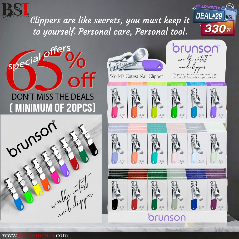 Deal 29: 65% OFF Brunson 20pcs Nail Clipper Set with Stand – Min 20 Pcs