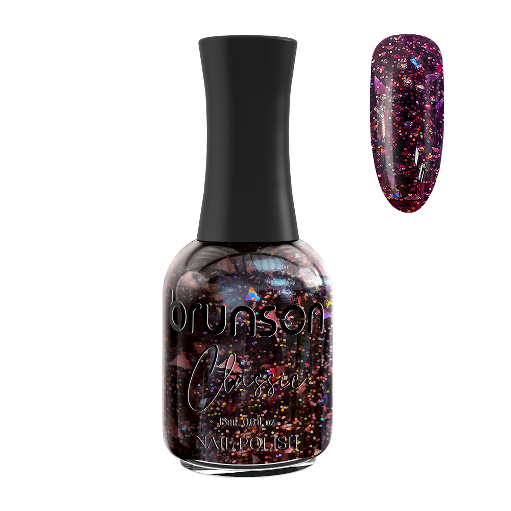 Brunson Classic Nail Polish 18ml (In Charge) | Solar Gel Effect + Nail Hardener, Fast Air-Dry, HEMA-Free & Vegan – Long-Lasting, Chip-Resistant Shine BCP120