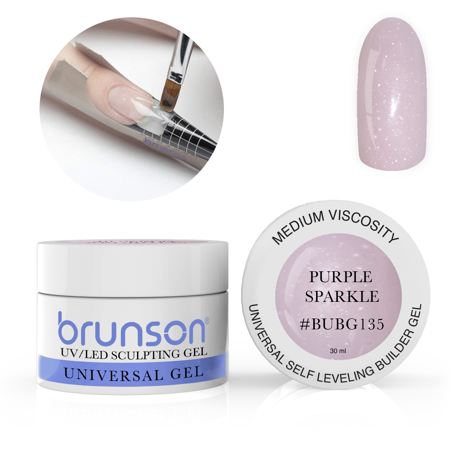 Professional Brunson builder gel for nail extension