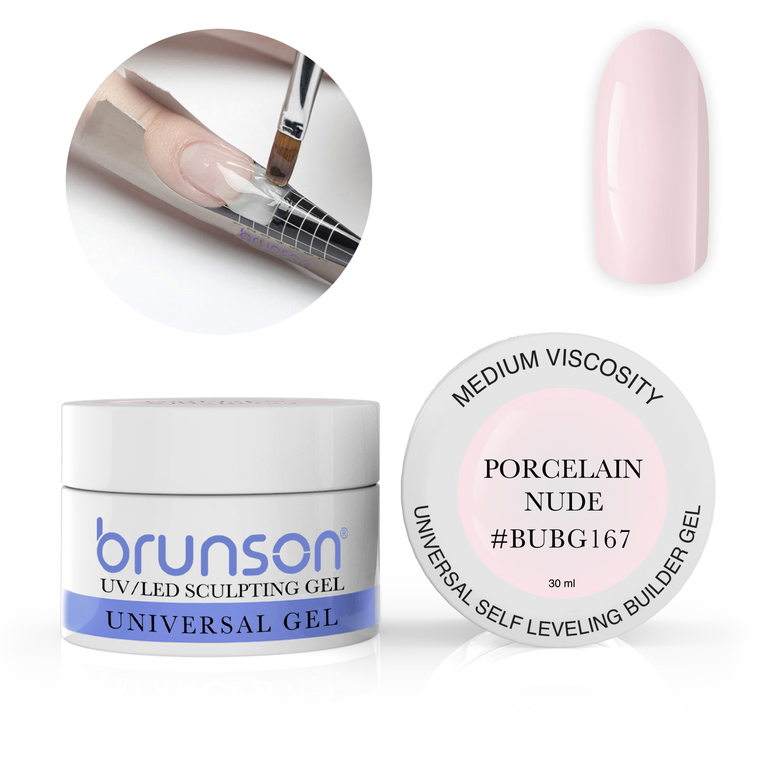 UV LED Brunson gel for nail extension