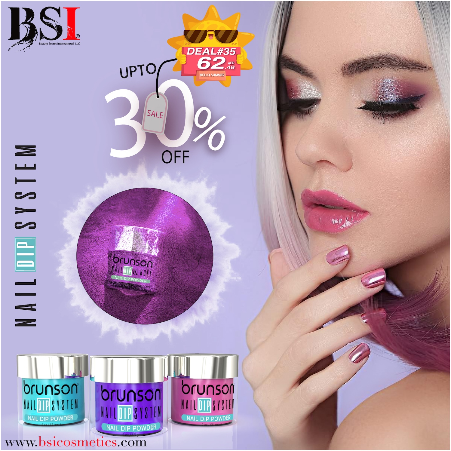 Deal 35: 30% OFF Brunson Nail Dip Powder – Long-Lasting, Vibrant & Easy to Use
