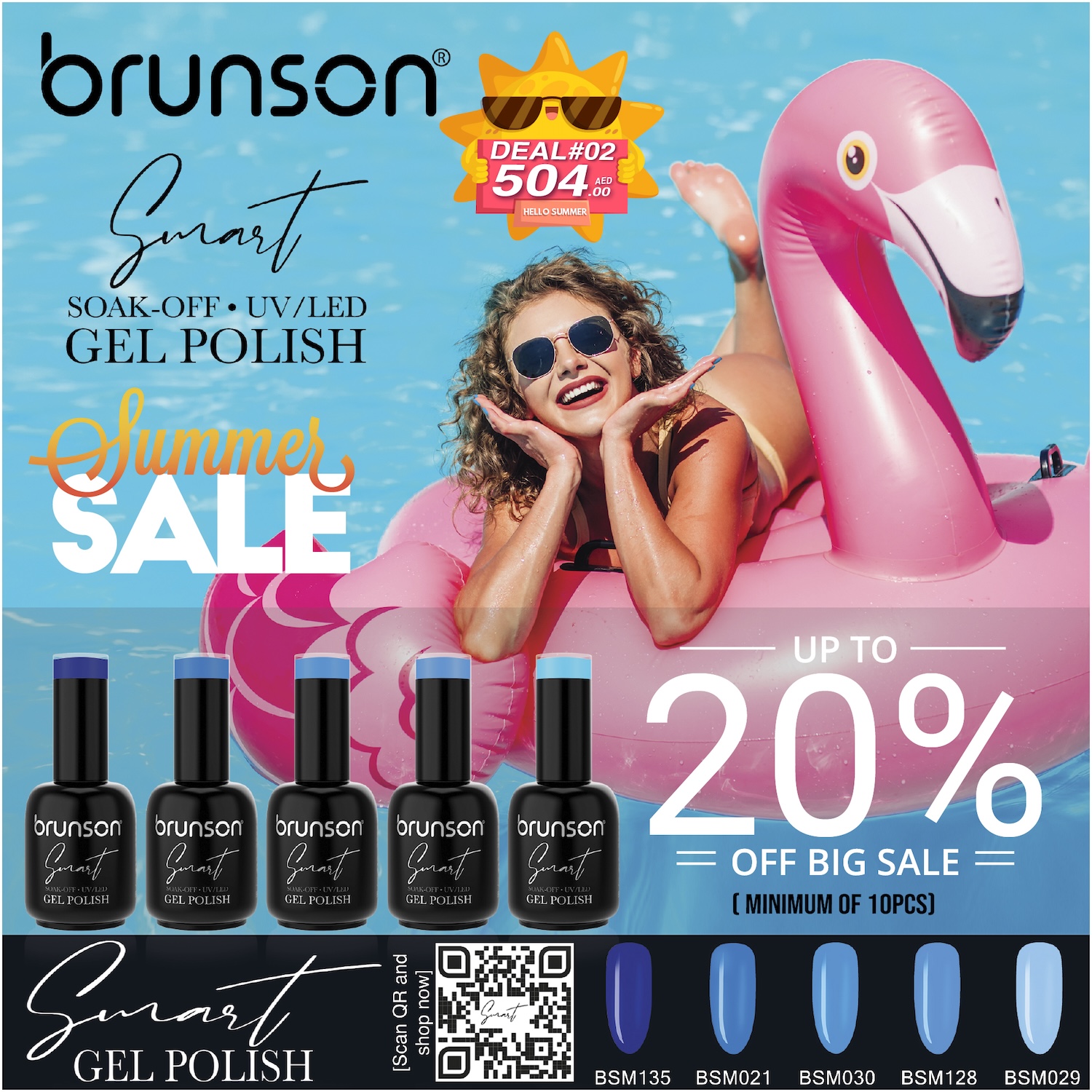 Deal 02: 20% Off Brunson Smart Gel Nail Polish – Mix & Match Your Shades (min 10pcs)