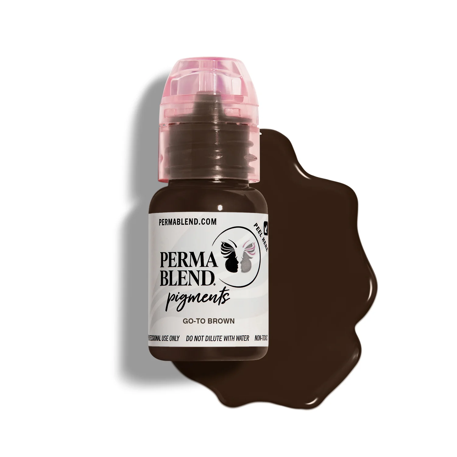 Eyebrow Pigment – Perma Blend Go-To Brown 15ml | Permanent Makeup SPMU Brow Ink for Nano Brows, Microblading, Ombre Brows & Powder Brows | Professional PMU Pigment for Artists