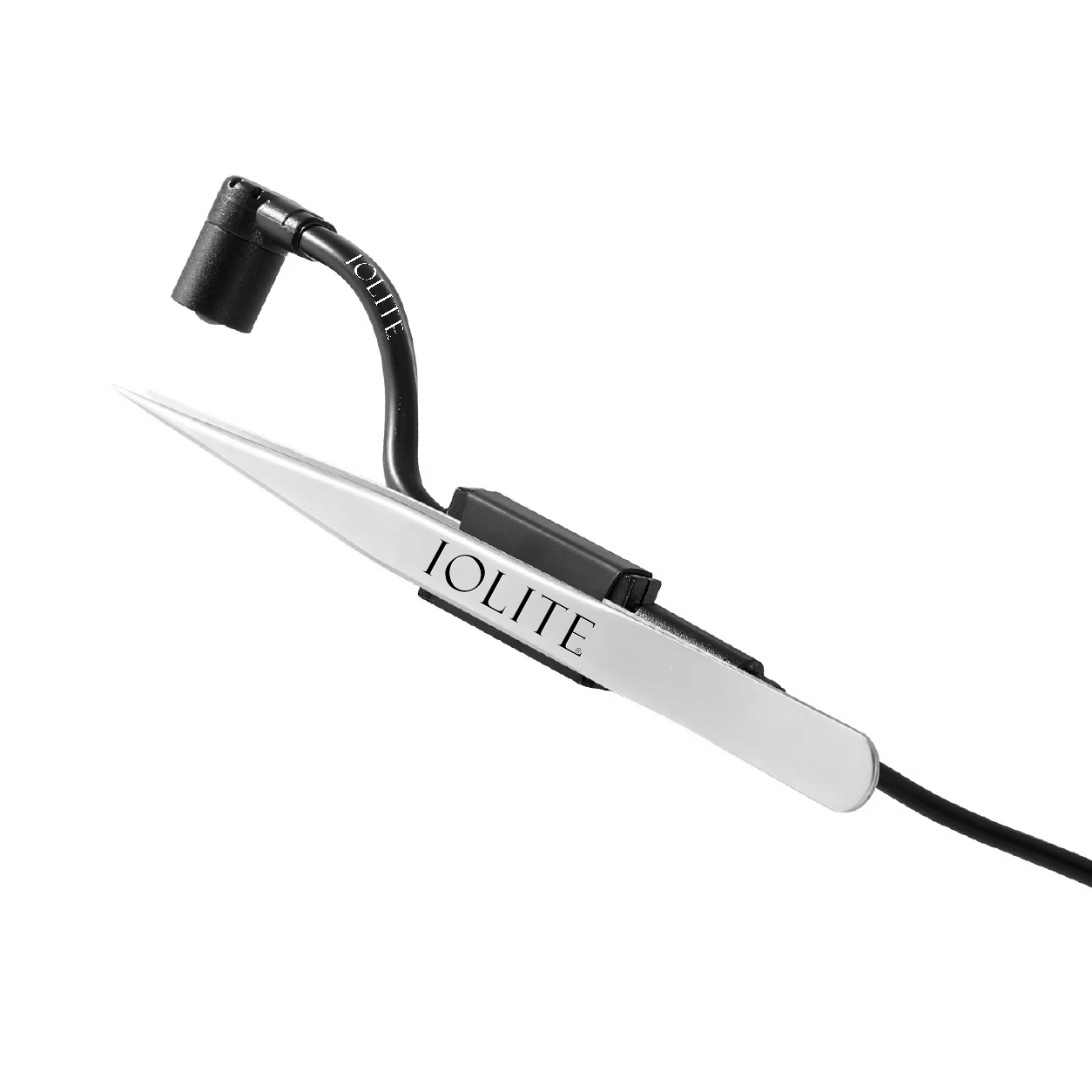 Lash Tweezer Lamp | IOLITE LED Eyelash Extension Curing Light | Professional 395nm UV LED Lash Lamp with 360° Rotating Flexible Arm, Tweezer Mount, One-Hand Control, Foot Pedal & Instant Adhesive Curing (Black) IUVLLB-360